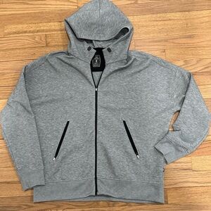 ON Cloud Running Womens Zipped Hoodie Gray Run On Clouds Full Zip Jacket Medium